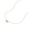 925 Sterling Silver Pave Diamond Circle Necklace Pendant - Image 3