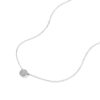925 Sterling Silver Pave Diamond Circle Necklace Pendant - Image 4