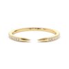 925 Sterling Silver Pave Diamond Claw Stacking Open Ring