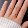 925 Sterling Silver Pave Diamond Claw Stacking Open Ring - Image 11