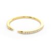 925 Sterling Silver Pave Diamond Claw Stacking Open Ring - Image 3
