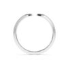 925 Sterling Silver Pave Diamond Claw Stacking Open Ring - Image 7