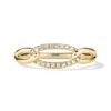 925 Sterling Silver Pave Diamond Infinite Curb Ring
