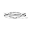 925 Sterling Silver Pave Diamond Infinite Curb Ring - Image 2