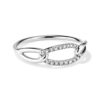 925 Sterling Silver Pave Diamond Infinite Curb Ring - Image 3