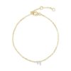 925 Sterling Silver Pave Diamond Initial Bracelet - Image 10