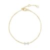 925 Sterling Silver Pave Diamond Initial Bracelet - Image 13