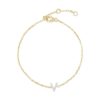 925 Sterling Silver Pave Diamond Initial Bracelet - Image 25