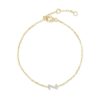 925 Sterling Silver Pave Diamond Initial Bracelet - Image 29