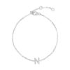 925 Sterling Silver Pave Diamond Initial Bracelet - Image 42