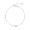 925 Sterling Silver Pave Diamond Initial Bracelet - Image 51
