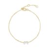 925 Sterling Silver Pave Diamond Initial Bracelet - Image 9
