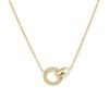 Sterling silver interlocking love necklace with pavé detailing