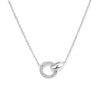Sterling silver necklace featuring pavé-set premium CZ stones
