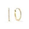 Large hoop earrings with pavé-set sparkle and polished gold plating