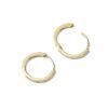 Large hoop earrings with a bold 18mm diameter silhouette