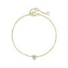 925 Sterling Silver mini heart bracelet with pavé detailing