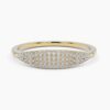 925 Sterling Silver Pave Diamond Slim Signet Ring