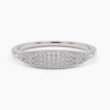 925 Sterling Silver Pave Diamond Slim Signet Ring - Image 8