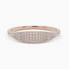 925 Sterling Silver Pave Diamond Slim Signet Ring - Image 9