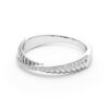 925 Sterling Silver Pave Diamond Twisted Wedding Band - Image 7