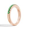 925 Sterling Silver Pave Emerald Half Eternity Ring - Image 10
