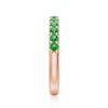 925 Sterling Silver Pave Emerald Half Eternity Ring - Image 11