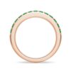 925 Sterling Silver Pave Emerald Half Eternity Ring - Image 12
