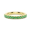 925 Sterling Silver Pave Emerald Half Eternity Ring - Image 2