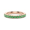 925 Sterling Silver Pave Emerald Half Eternity Ring - Image 3