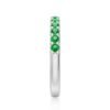925 Sterling Silver Pave Emerald Half Eternity Ring - Image 5