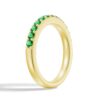 925 Sterling Silver Pave Emerald Half Eternity Ring - Image 7