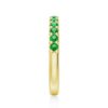 925 Sterling Silver Pave Emerald Half Eternity Ring - Image 8