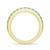 925 Sterling Silver Pave Emerald Half Eternity Ring - Image 9