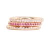 925 Sterling Silver Pave Pink Sapphire Ring - Image 4