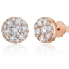 Round stud earrings featuring pavé-set premium CZ stones