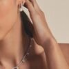 Akoya pearl earrings with premium CZ diamond accents