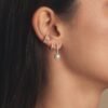 Elegant pearl earrings with a simple, balanced design
