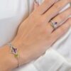 925 Sterling Silver Peace Diamond Ring - Image 2