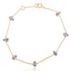 925 Sterling Silver Pear Cut Chain Bracelet
