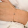 925 Sterling Silver Pear Cut Chain Bracelet - Image 3