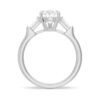 925 Sterling Silver Pear Cut Diamond Engagement Ring Tapered Baguette Stones - Image 5