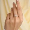 925 Sterling Silver Pear Cut Diamond Ring - Image 2