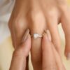 925 Sterling Silver Pear Cut Diamond Ring - Image 4