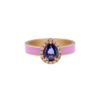 925 Sterling Silver Pear Pink Ring - Image 3