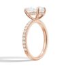 925 Sterling Silver Pear Shaped Pave Diamond Band Engagement Ring Hidden Halo - Image 9