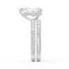 925 Sterling Silver Pear Shaped Pave Diamond Band Engagement Ring Hidden Halo - Image 21