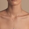 Gold-plated sterling silver necklace with adjustable 16.25 inch chain