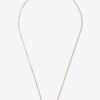 Sterling silver necklace with pearl and short diamond bar design