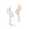 Sterling silver earrings with thick gold plating and pave-set CZ stones